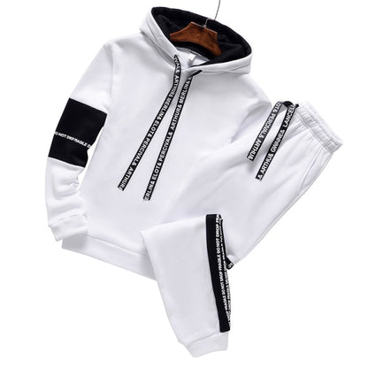 Men Hoodie Sweatshirt+Sweatpants 2 Piece Set