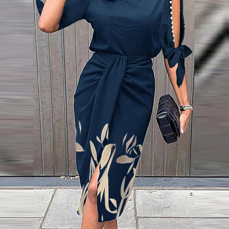 Women Sexy Hollow Out Short Sleeve Dress