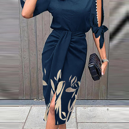 Women Sexy Hollow Out Short Sleeve Dress