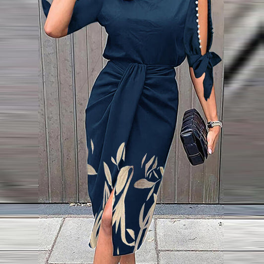 Women Sexy Hollow Out Short Sleeve Dress