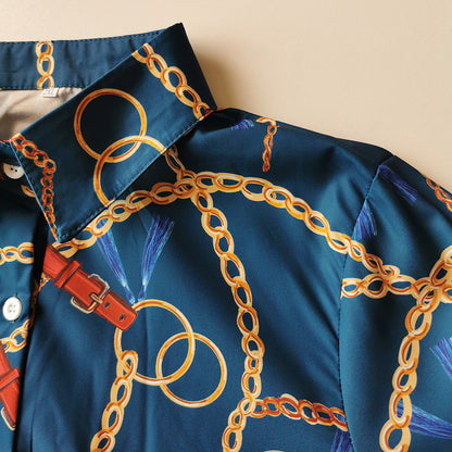 Women Fashion Printed Elegant Dress