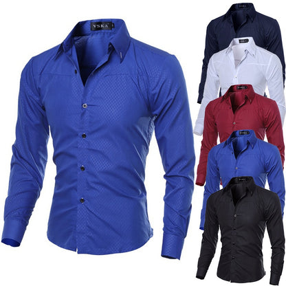 Men Office Business Casual Shirt