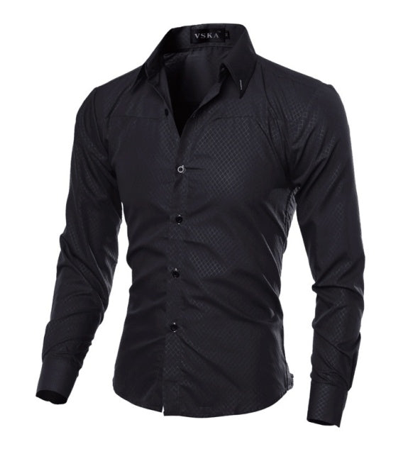 Men Office Business Casual Shirt