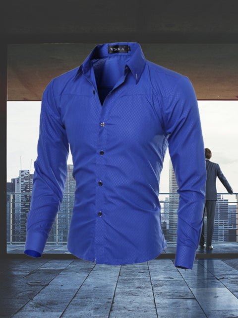 Men Office Business Casual Shirt