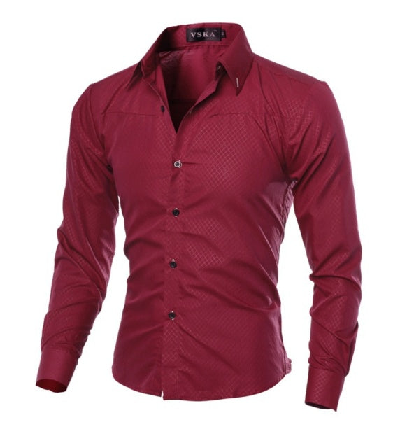 Men Office Business Casual Shirt