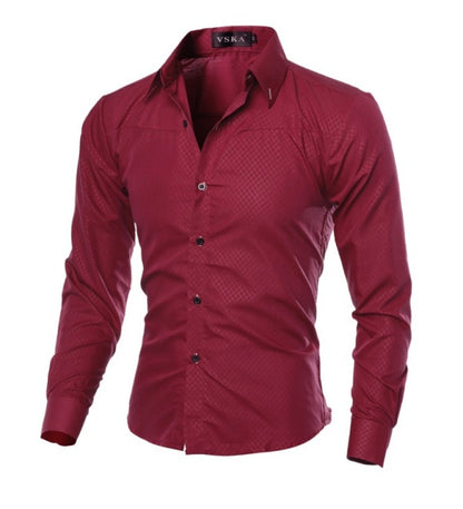 Men Office Business Casual Shirt