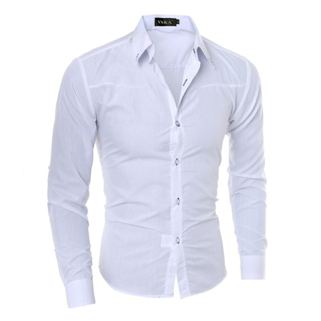 Men Office Business Casual Shirt