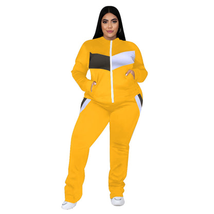 Women Two Piece Sweatsuit Coat and Sweatpants Sport New Jogging Set