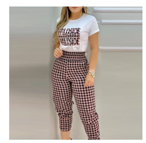 Women Stylish Print Blouse & Pant Sets