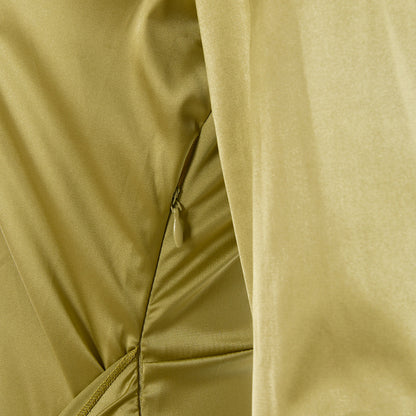 Women Fashion Long Sleeve Bandage Satin Mini Dress