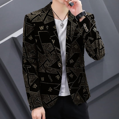 Men Luxury Casual Slim Suit Business Social Office Dress Coat