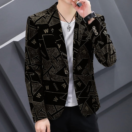 Men Luxury Casual Slim Suit Business Social Office Dress Coat