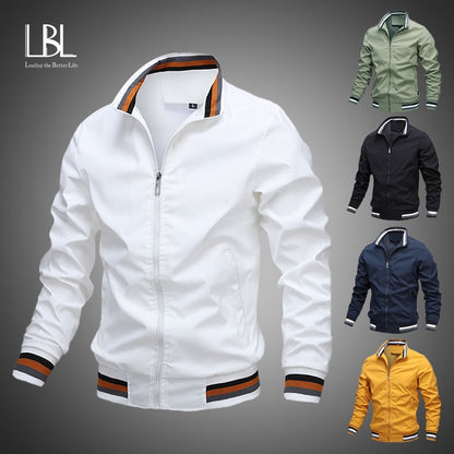 Men Fashion Windbreaker Bomber Jacket