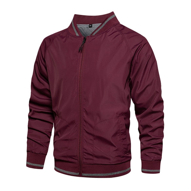 Men Fashion Windbreaker Bomber Jacket