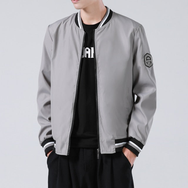 Men Fashion Windbreaker Bomber Jacket
