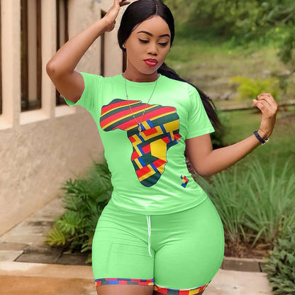Women 2 Piece Printed African Set