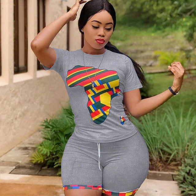 Women 2 Piece Printed African Set