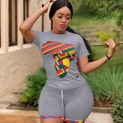 Women 2 Piece Printed African Set