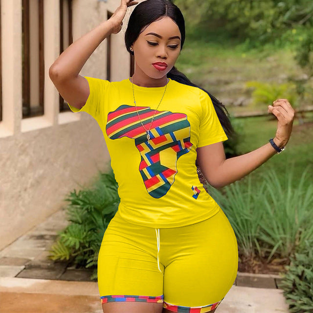 Women 2 Piece Printed African Set