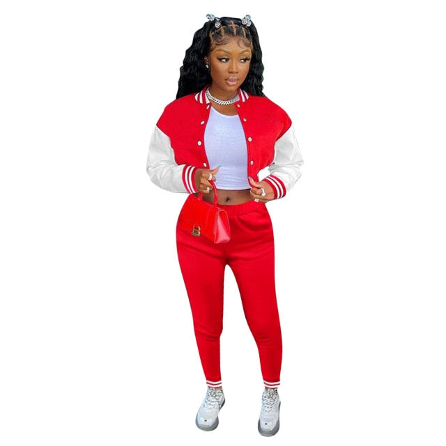 Women Long Sleeve Top Pencil Pant Fashion Sets
