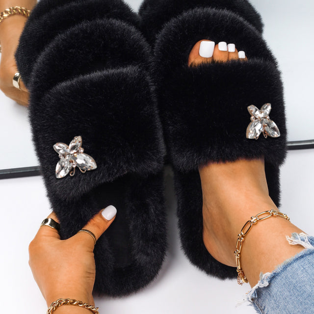 Fluffy Plush Non-Slip Slippers