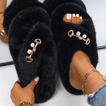 Fluffy Plush Non-Slip Slippers