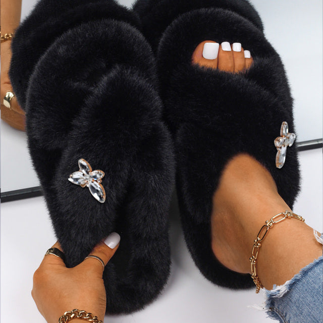 Fluffy Plush Non-Slip Slippers