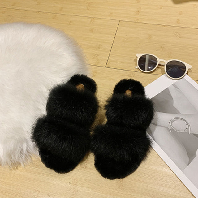 Fluffy Plush Non-Slip Slippers