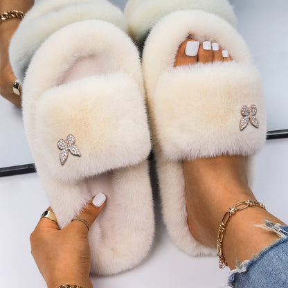 Fluffy Plush Non-Slip Slippers