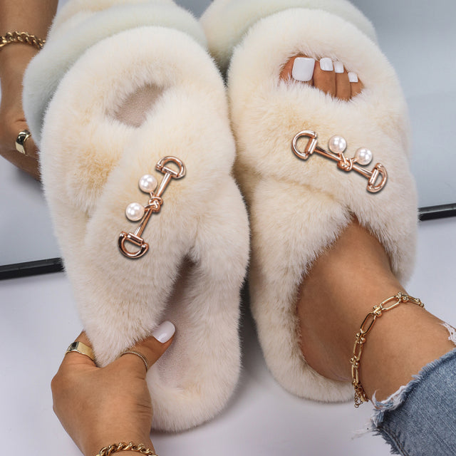 Fluffy Plush Non-Slip Slippers