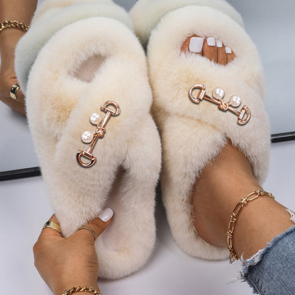 Fluffy Plush Non-Slip Slippers
