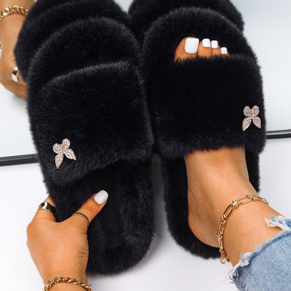 Fluffy Plush Non-Slip Slippers