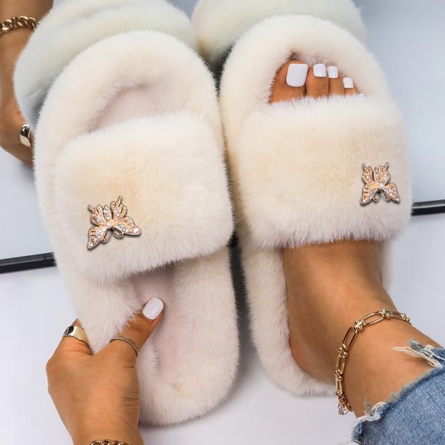Fluffy Plush Non-Slip Slippers