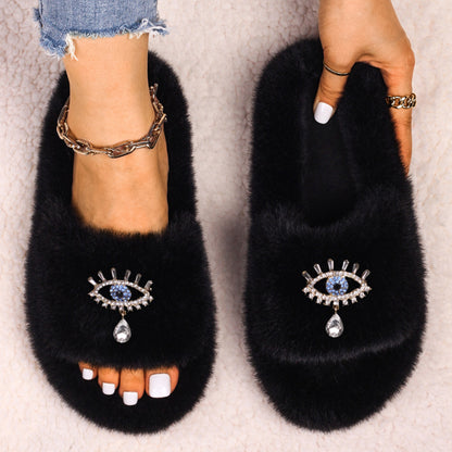 Fluffy Plush Non-Slip Slippers