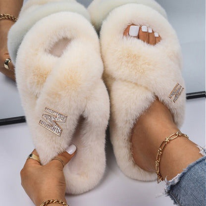 Fluffy Plush Non-Slip Slippers