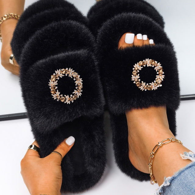 Fluffy Plush Non-Slip Slippers