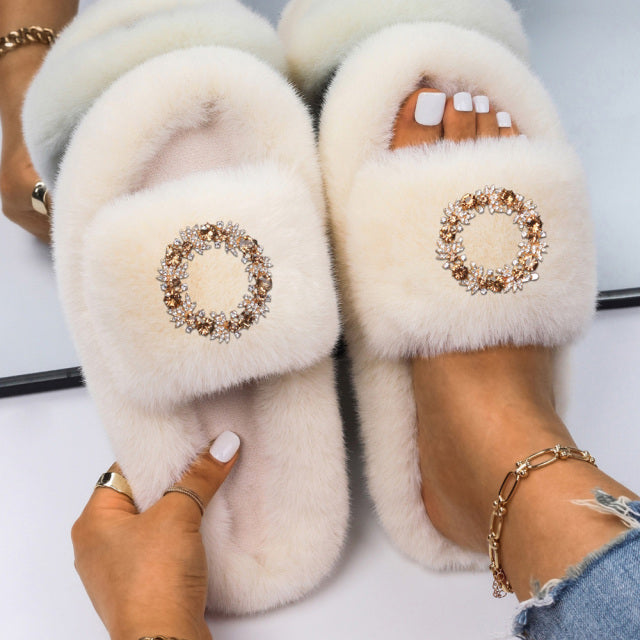 Fluffy Plush Non-Slip Slippers