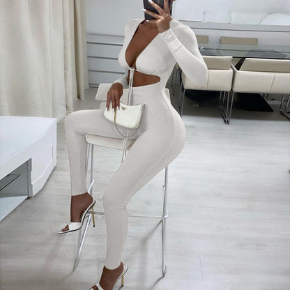 Women Long Sleeve Bodycon Jumpsuits