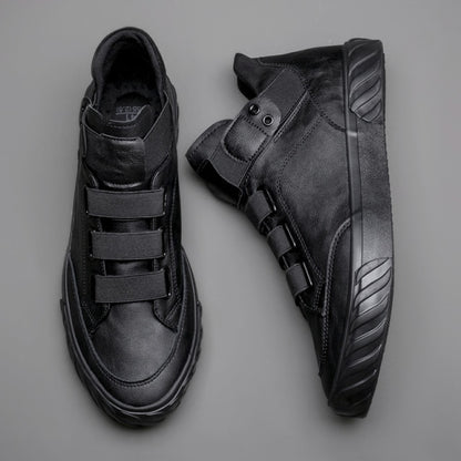 New Men Leather Comfortable High Top Loafer