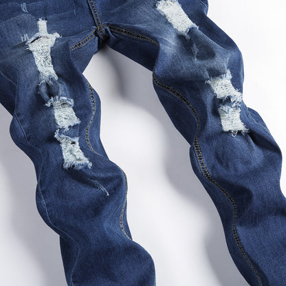 Fashion Men Skinny Slim Fit Denim Ripped Jeans