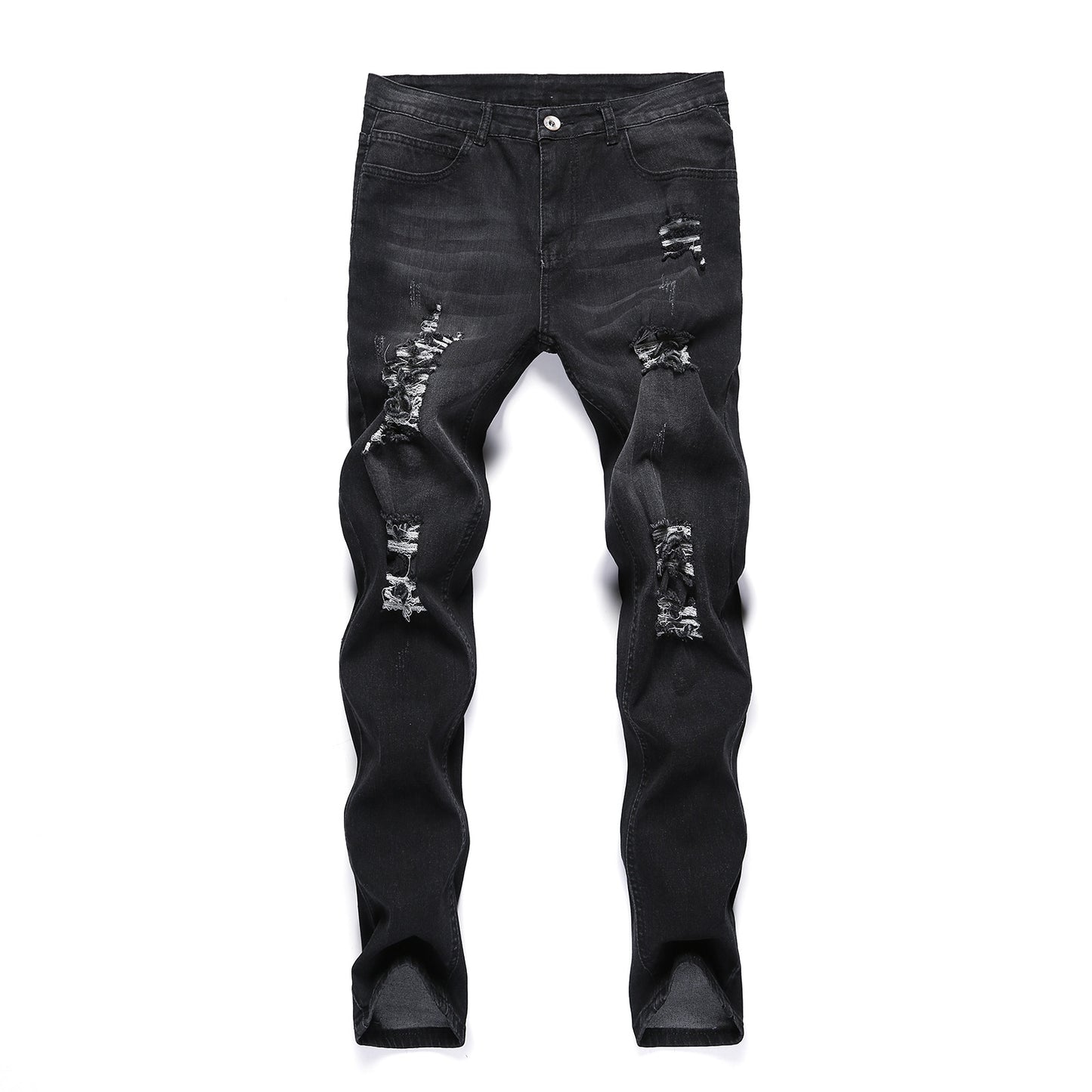 Fashion Men Skinny Slim Fit Denim Ripped Jeans