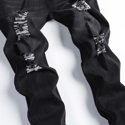 Fashion Men Skinny Slim Fit Denim Ripped Jeans