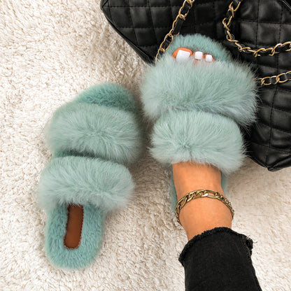 Fluffy Plush Non-Slip Slippers