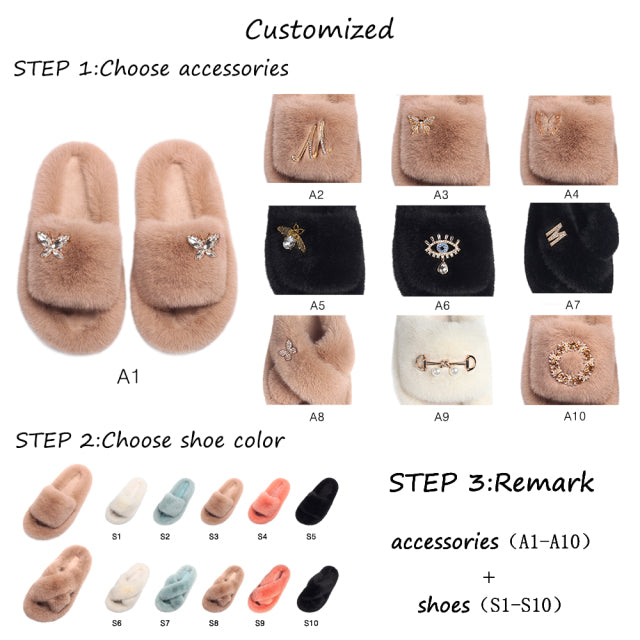 Fluffy Plush Non-Slip Slippers