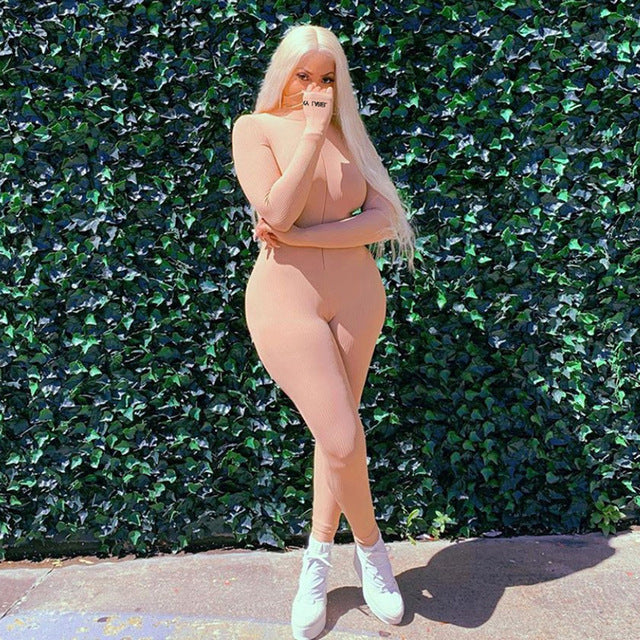 Women Knitted Sexy Bodycon Jumpsuit