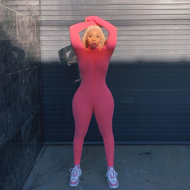 Women Knitted Sexy Bodycon Jumpsuit