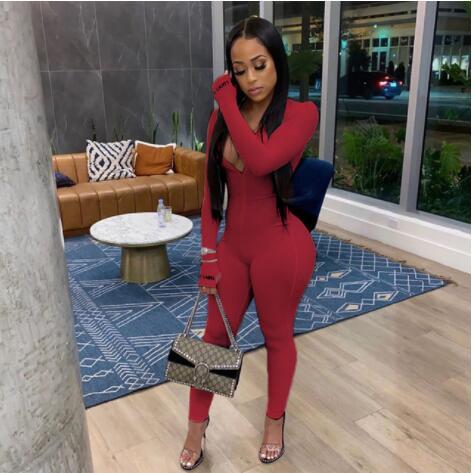 Women Knitted Sexy Bodycon Jumpsuit