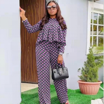 Women Grid Print Two Piece Sets