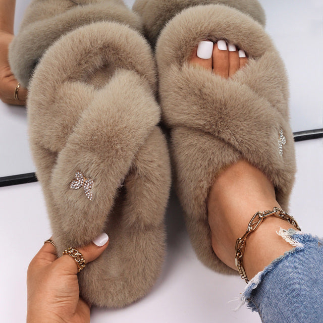 Fluffy Plush Non-Slip Slippers