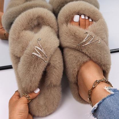 Fluffy Plush Non-Slip Slippers